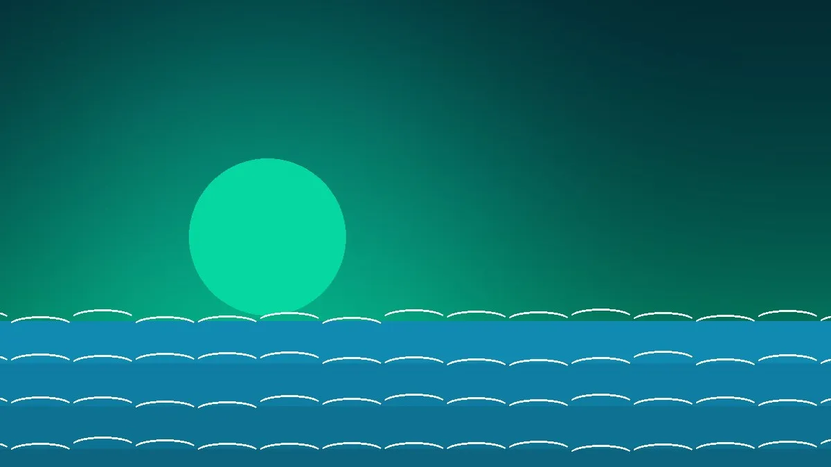 Abstract seascape illustration for the experience Heritage Tram & Tea House Trail