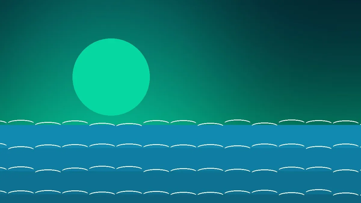Abstract seascape illustration for the story Island Hopping by Ferry: A Slow Guide