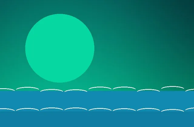 Abstract seascape illustration for the story Island Hopping by Ferry: A Slow Guide