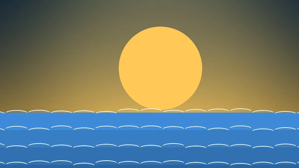 Abstract seascape illustration for Outlying Islands
