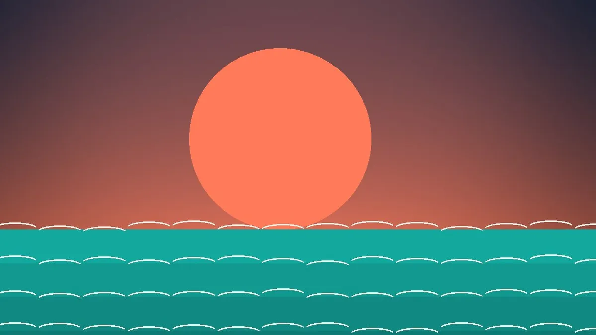 Abstract seascape illustration for Victoria Harbour