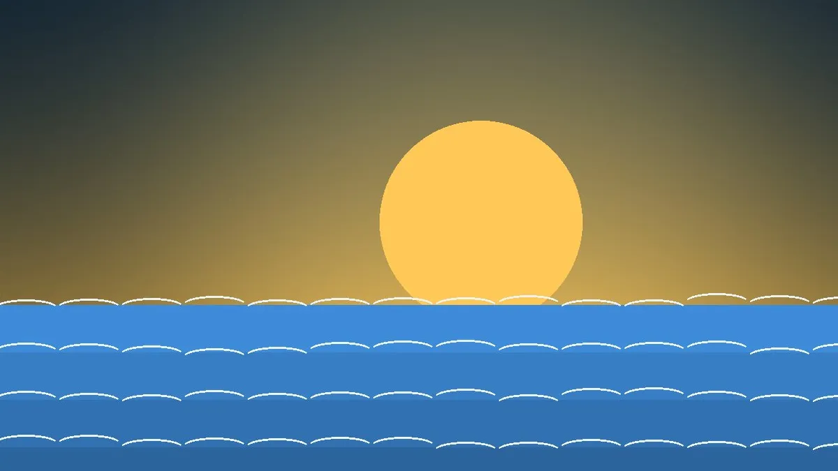 Abstract seascape illustration for the story What to Bring for an Evening on the Water